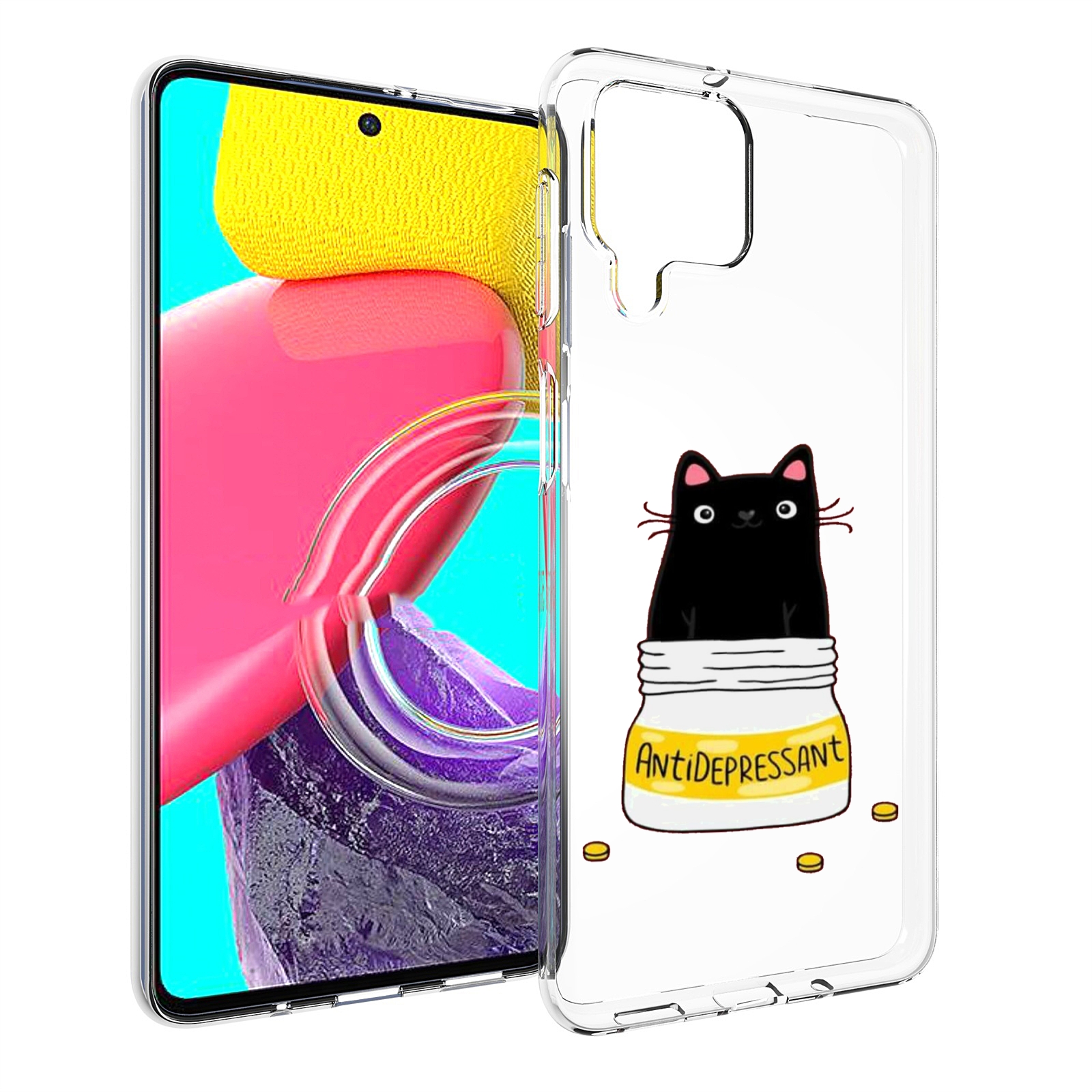 

Чехол MyPads антидепрессант для Samsung Galaxy M53 (SM-M536), Прозрачный, Tocco