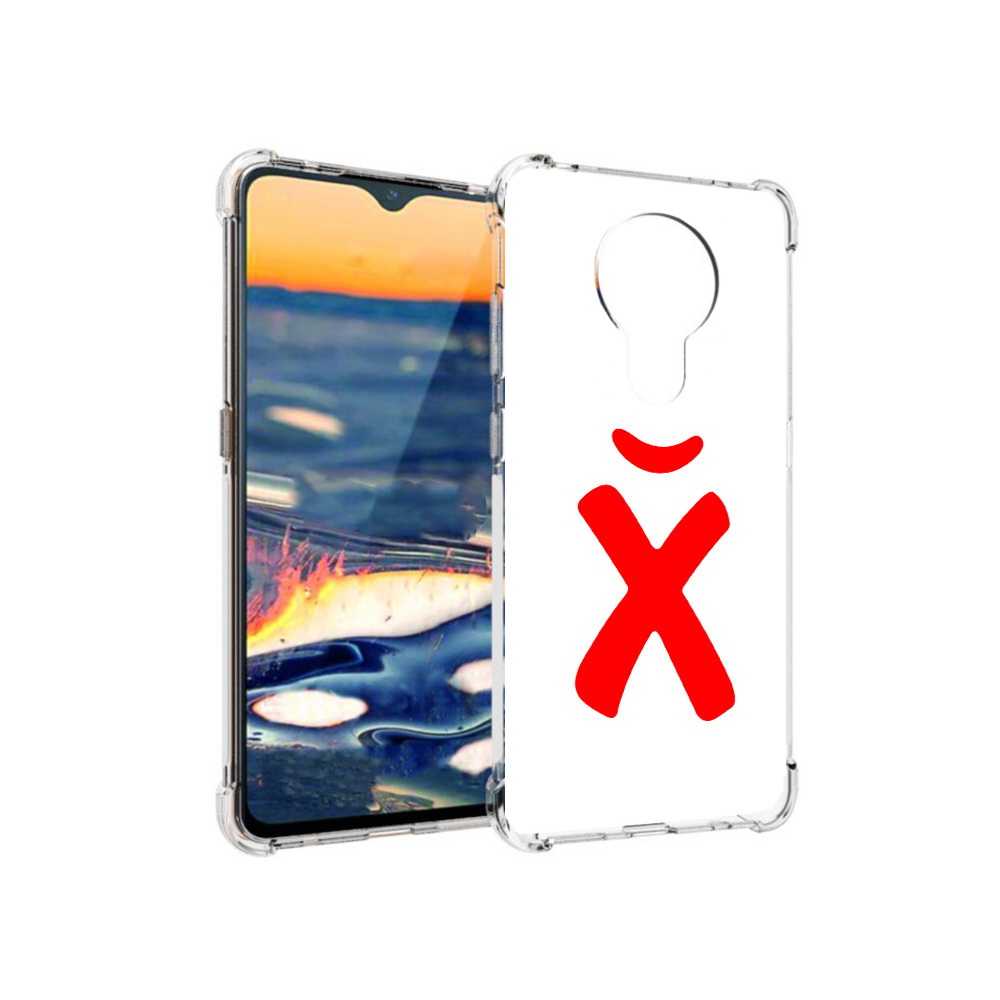 

Чехол MyPads Tocco для Nokia 5.3 абстракция буква х (PT227052.106.209), Прозрачный, Tocco