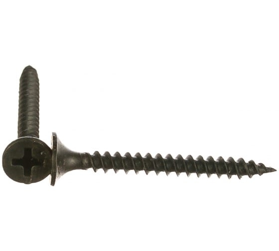 

Саморез гипсокартон/металл 3,5х35 черный | код screw-GM-35 | Крепдил (1 кг.)