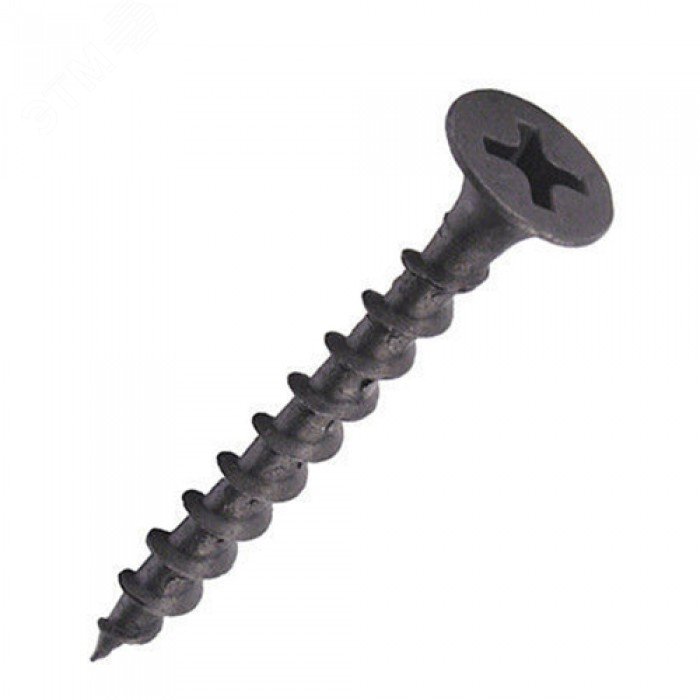 

Саморез гипсокартон/дерево 3,8х65 черный | код screw-GD-65 | Крепдил (1 кг.)