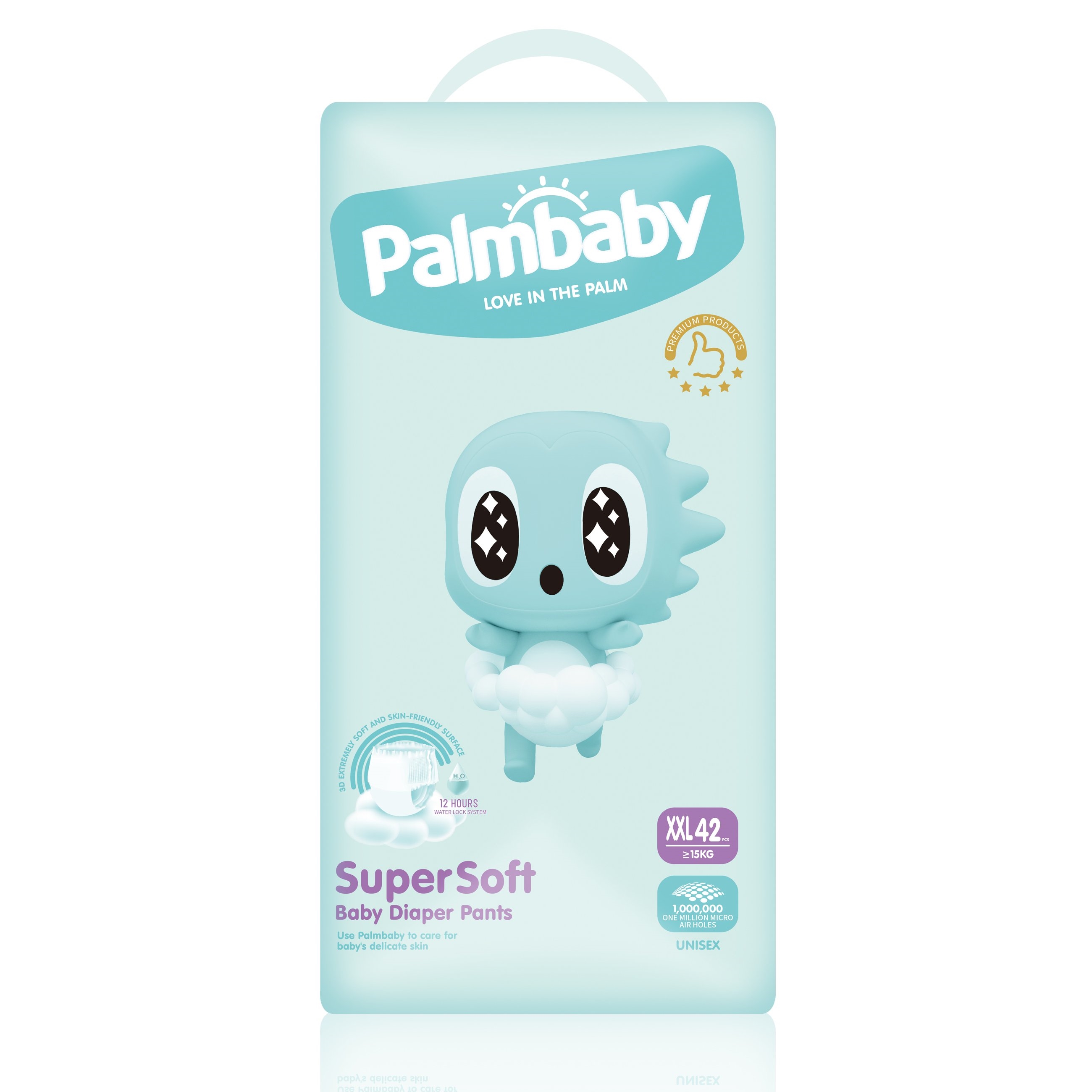 Подгузники-трусики детские Palmbaby Super Soft Premium XXL 15+ кг, 42 шт