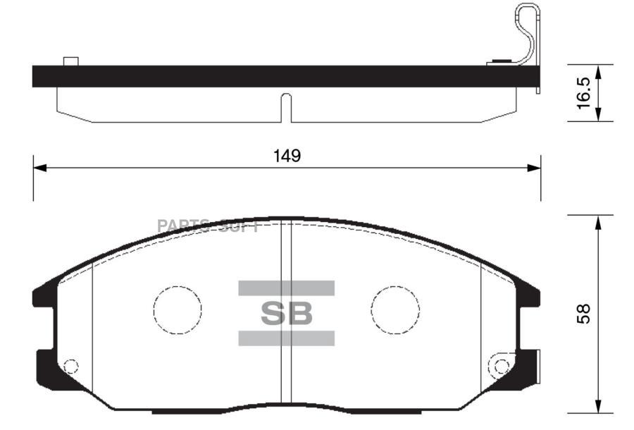

Тормозные колодки Sangsin brake дисковые SP1190