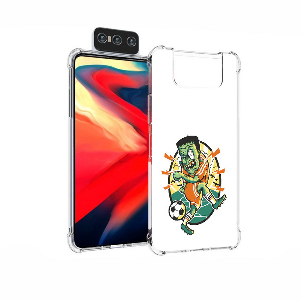 

Чехол MyPads Tocco для Asus Zenfone 7 (ZS670KS) зомби футболист, Прозрачный, Tocco