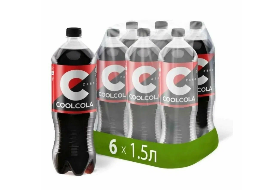 

Напиток Coolcola Zero безалкогольный, сильногазированный, без сахара, 6x1,5 л