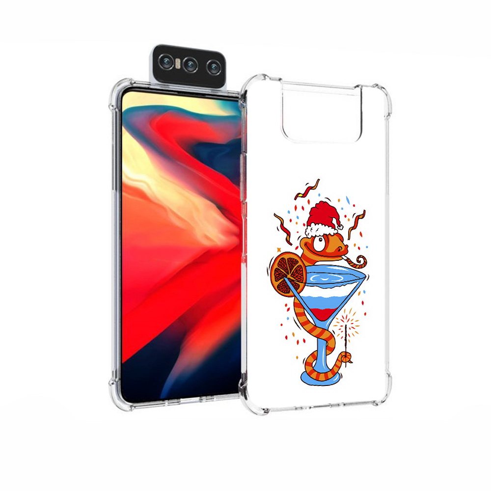 Чехол MyPads Tocco для Asus Zenfone 7 (ZS670KS) змейка