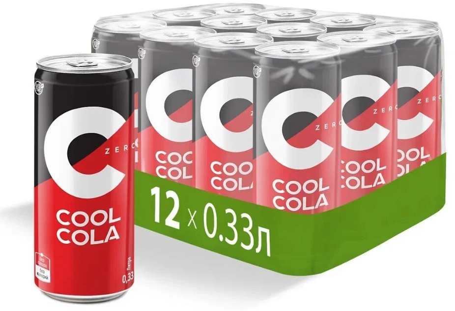 Напиток Coolcola Zero безалкогольный, сильногазированный, без сахара, 12x330 мл