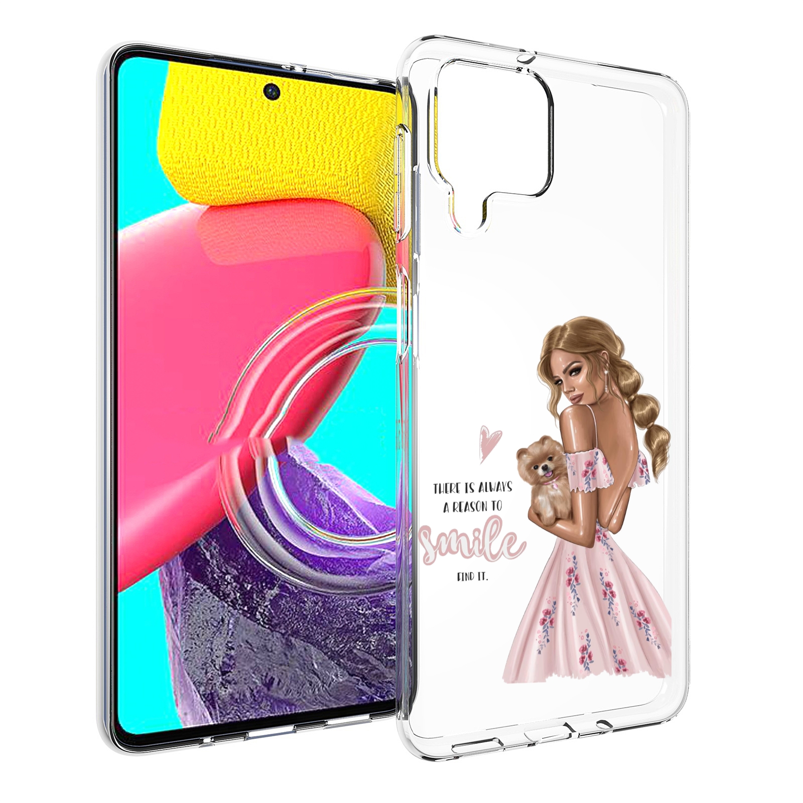 

Чехол MyPads Улыбайся-чаще женский для Samsung Galaxy M53 (SM-M536), Прозрачный, Tocco