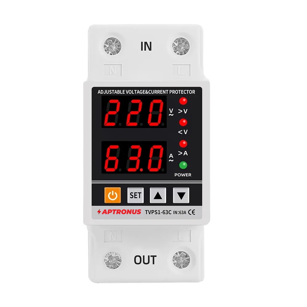 

Реле напряжения и тока APTRONUS модель TVPS1-63C, 230В, 63А, tvps1-с