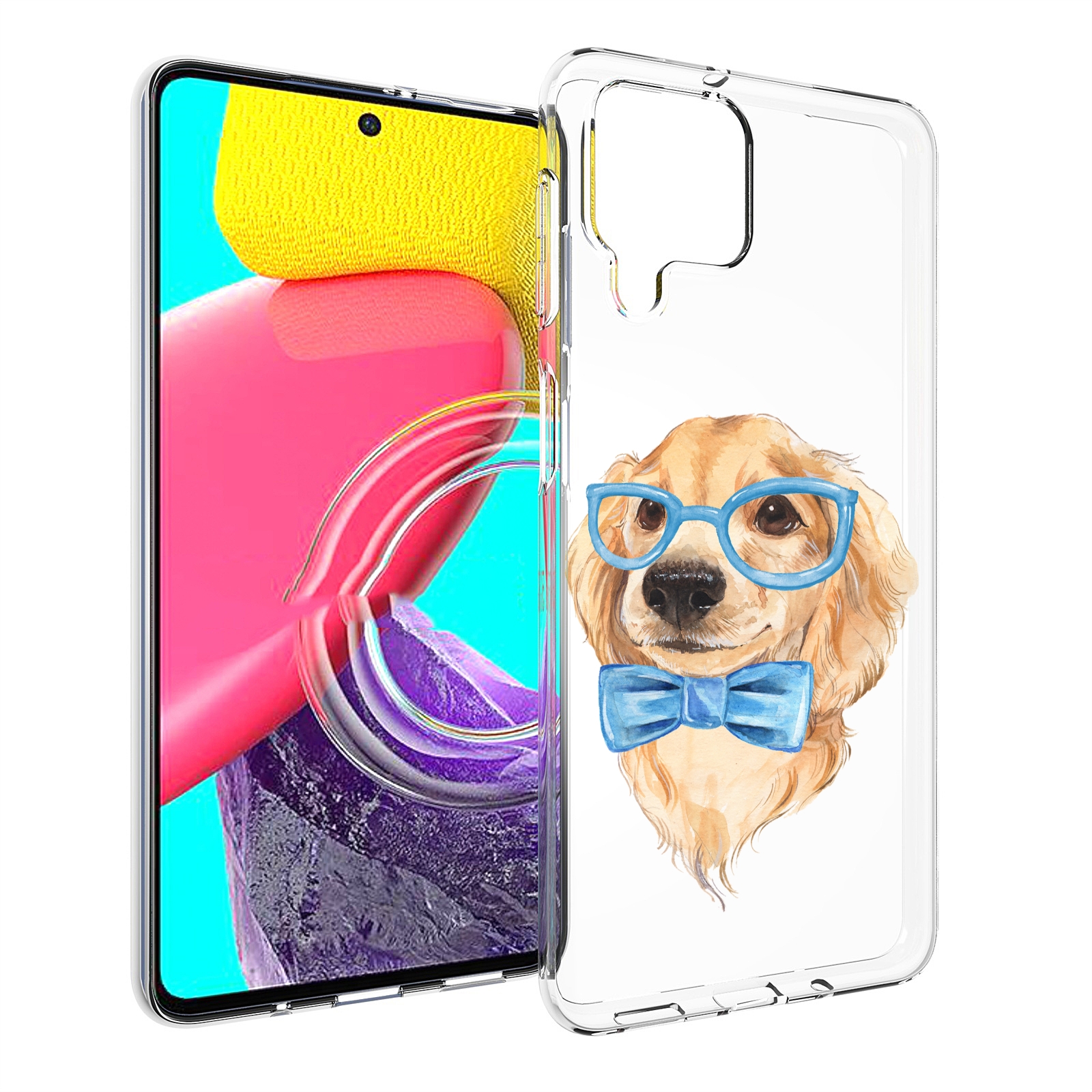 

Чехол MyPads Собака интеллигент для Samsung Galaxy M53 (SM-M536), Прозрачный, Tocco