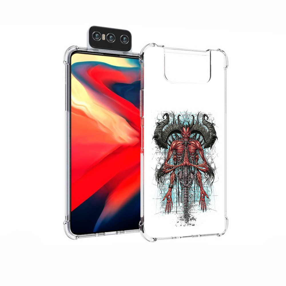 

Чехол MyPads Tocco для Asus Zenfone 7 (ZS670KS) дьявол, Прозрачный, Tocco