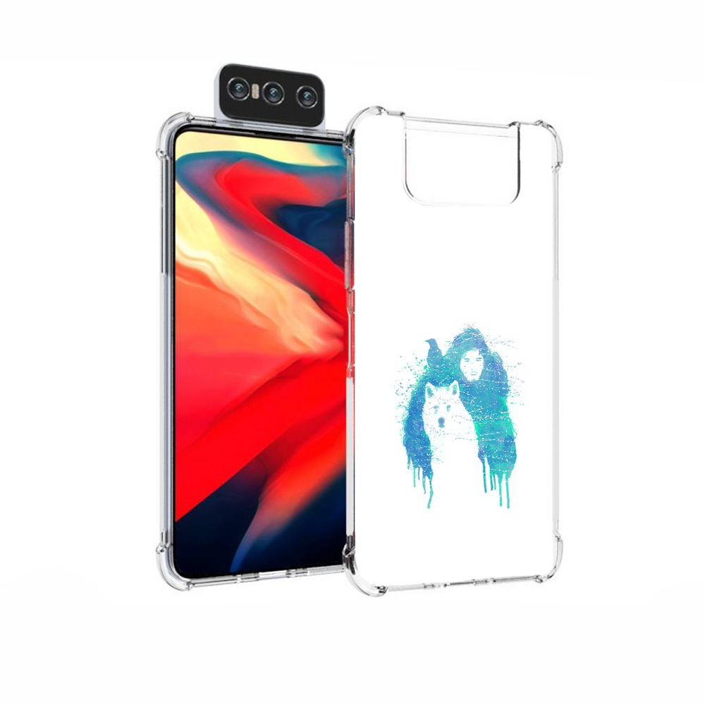 

Чехол MyPads Tocco для Asus Zenfone 7 (ZS670KS) джон сноу, Прозрачный, Tocco