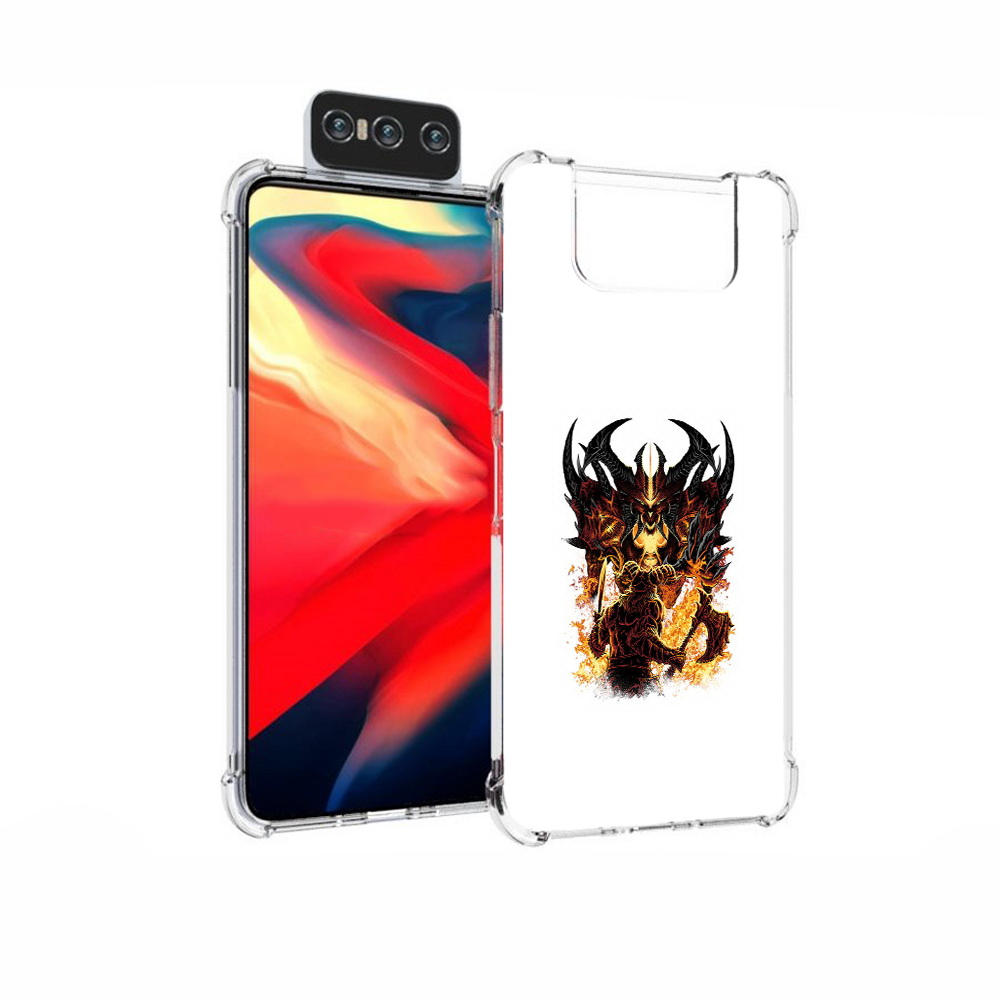 

Чехол MyPads Tocco для Asus Zenfone 7 (ZS670KS) демон shadow fiend, Прозрачный, Tocco