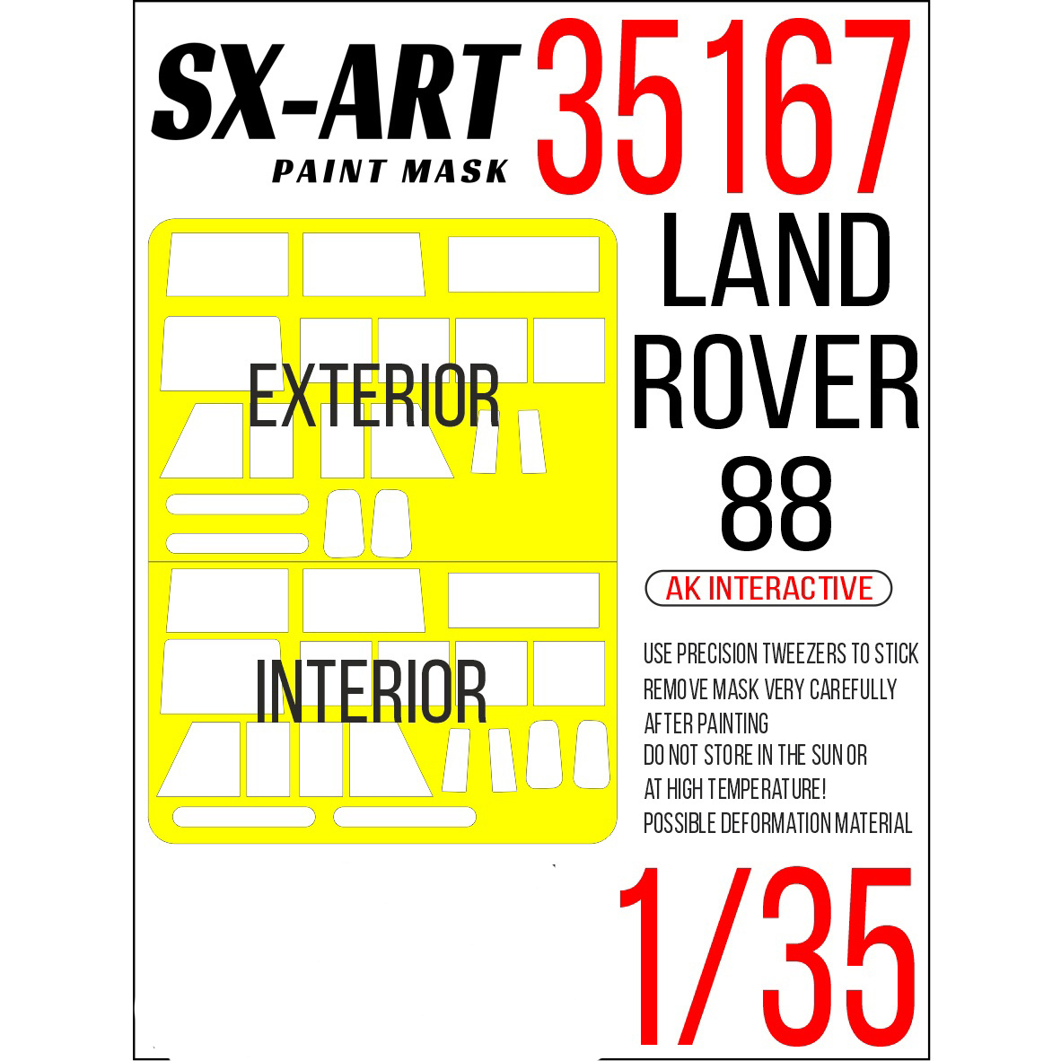 

Окрасочная маска SX-Art 1/35 Land Rover 88 AK 35167
