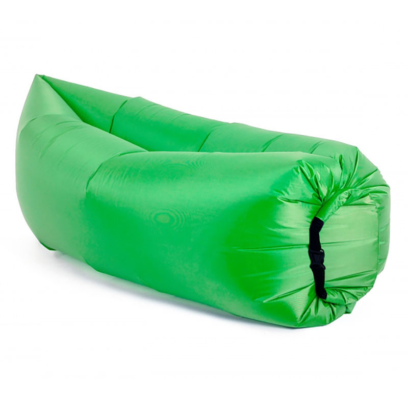 фото Надувной диван baziator с карманом и колышком p0070g 240х70х70 см зеленый