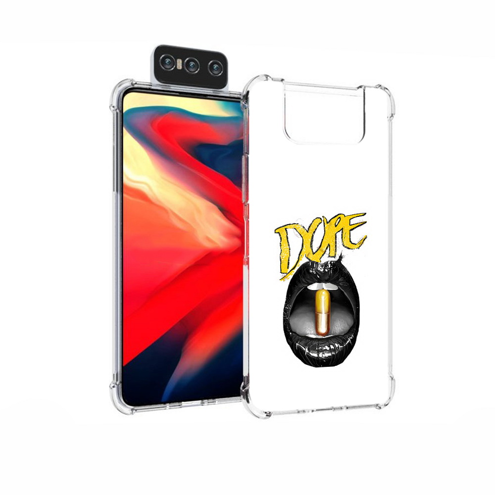 

Чехол MyPads Tocco для Asus Zenfone 7 (ZS670KS) губы, Прозрачный, Tocco