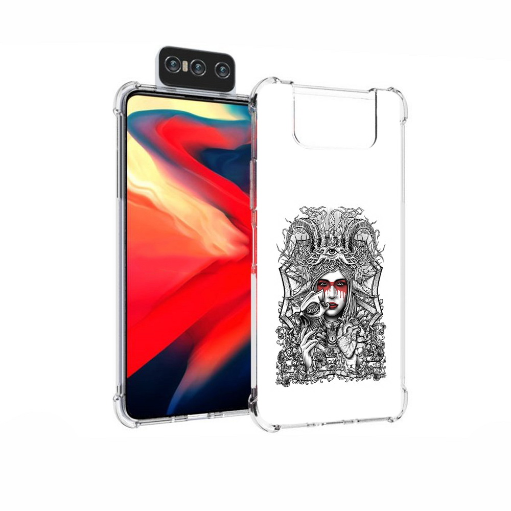 

Чехол MyPads Tocco для Asus Zenfone 7 (ZS670KS) грусная девушка, Прозрачный, Tocco