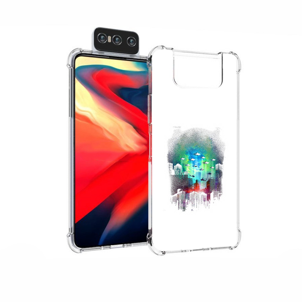 

Чехол MyPads Tocco для Asus Zenfone 7 (ZS670KS) город в свечении, Прозрачный, Tocco
