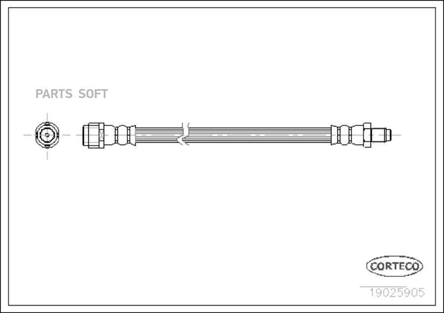 Шланг тормозной MERCEDES-BENZ: C-CLASS C 180/C 200/C 200 CDI/C 200 D/C 200 D/C 200 Kompres