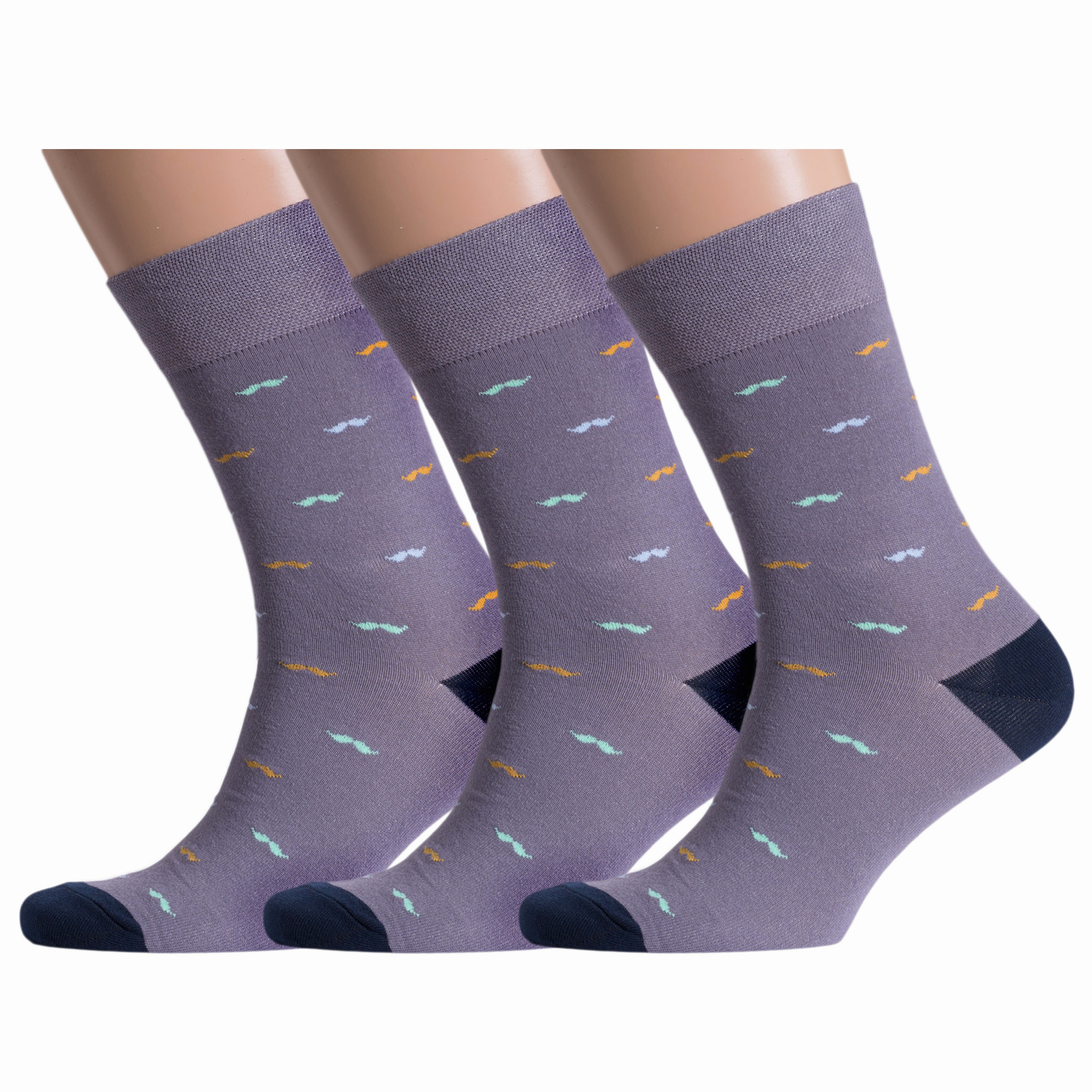 

Комплект носков мужских MoscowSocksClub msk3-М09 серых 25, msk3-М09