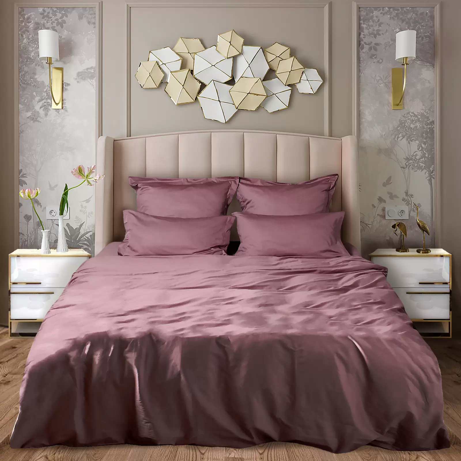 

Простыня на резинке 180х200х25 сатин Alma home