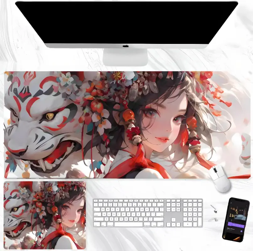 

Игровой коврик для мыши и клавиатуры NoBrand Cat-3 (ART-107), Разноцветный, Cat-3