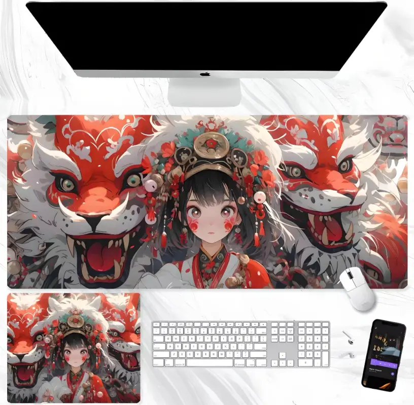 

Игровой коврик для мыши и клавиатуры NoBrand Cat-4 (ART-106), Разноцветный, Cat-4