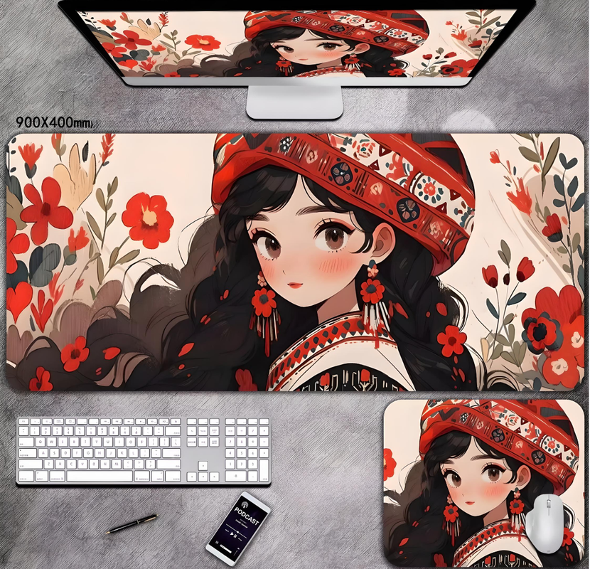 

Игровой коврик для мыши и клавиатуры NoBrand ART-3 (ART-101), Разноцветный, ART-3