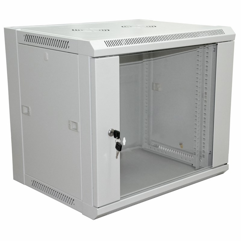 фото Шкаф настенный rexant 19 pro 9u 600x450x500 мм (шxгxв) - передняя дверь стекло nobrand