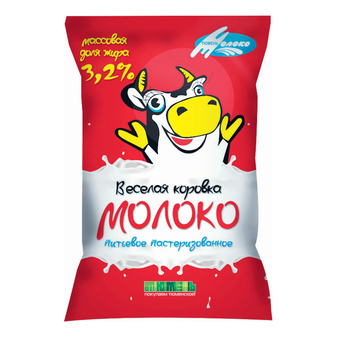 

Молоко 3,2% пастеризованное 900 мл Тюменьмолоко БЗМЖ