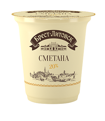 

Сметана Брест-Литовск 20% БЗМЖ 315 г