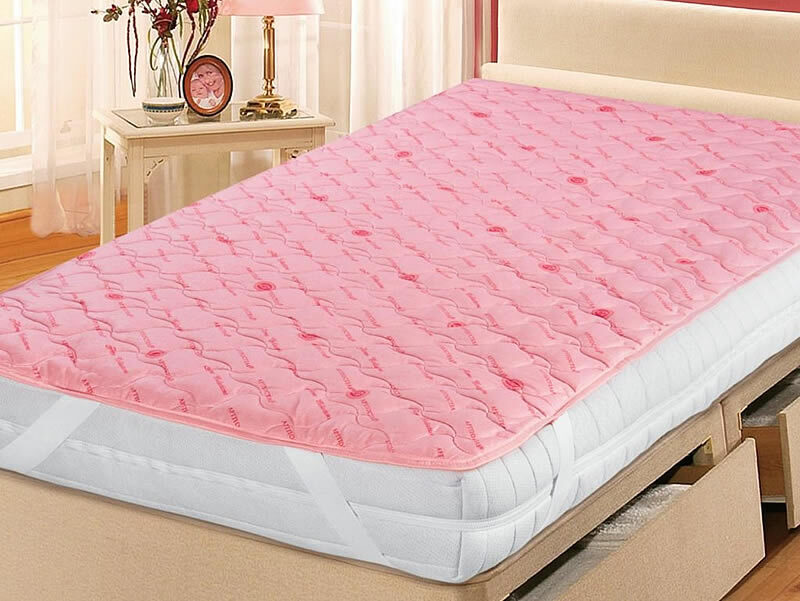 

Наматрасник Maktex стёганый из овечьей шерсти 120x200 см Шерсть розовый, Овечьей шерсти наматрасники