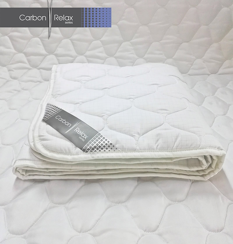 

Наматрасник Maktex стеганый 90x200 см Carbon-Relax клетка белый, AMICOR наматрасники