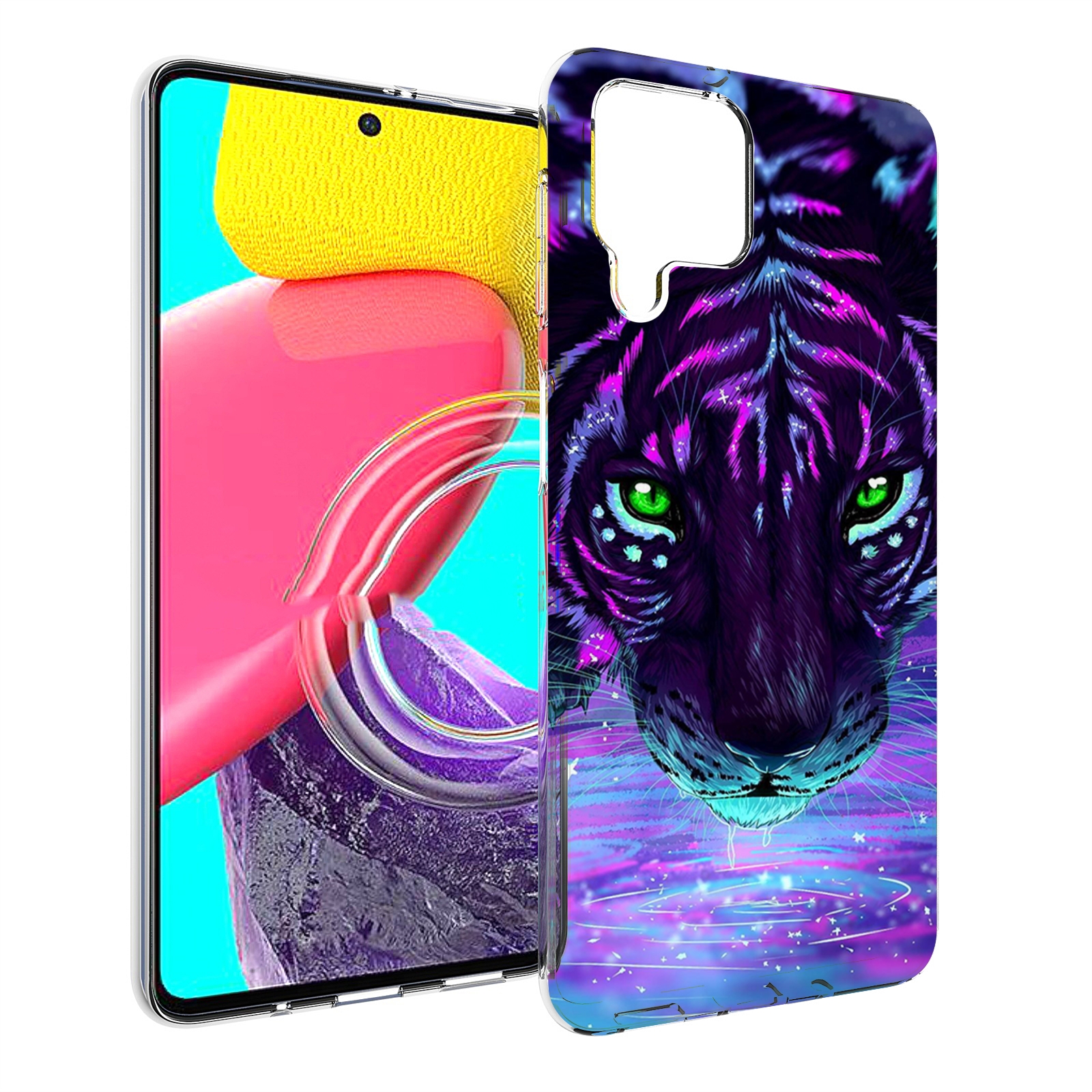 

Чехол MyPads Тигр-неон для Samsung Galaxy M53 (SM-M536), Прозрачный, Tocco