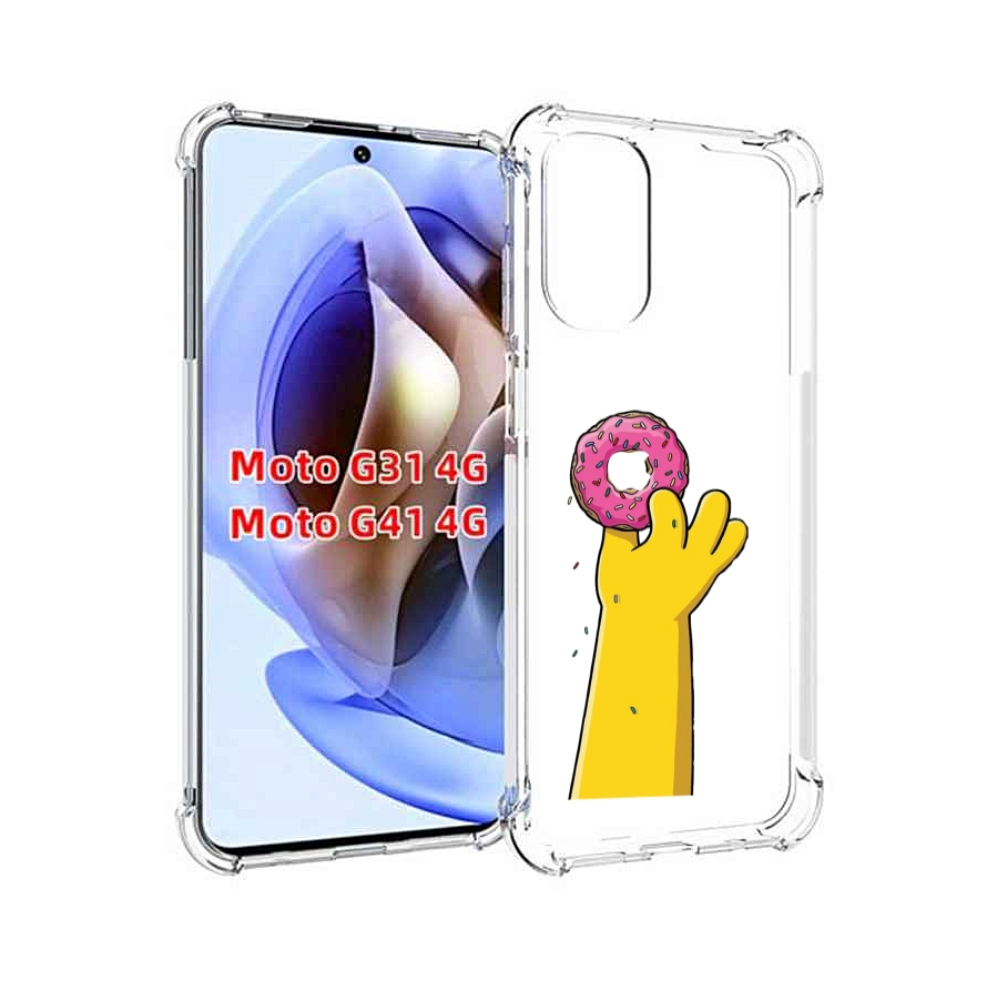 

Чехол MyPads вкусный-пончик для Motorola Moto G31 4G / G41 4G, Прозрачный, Tocco