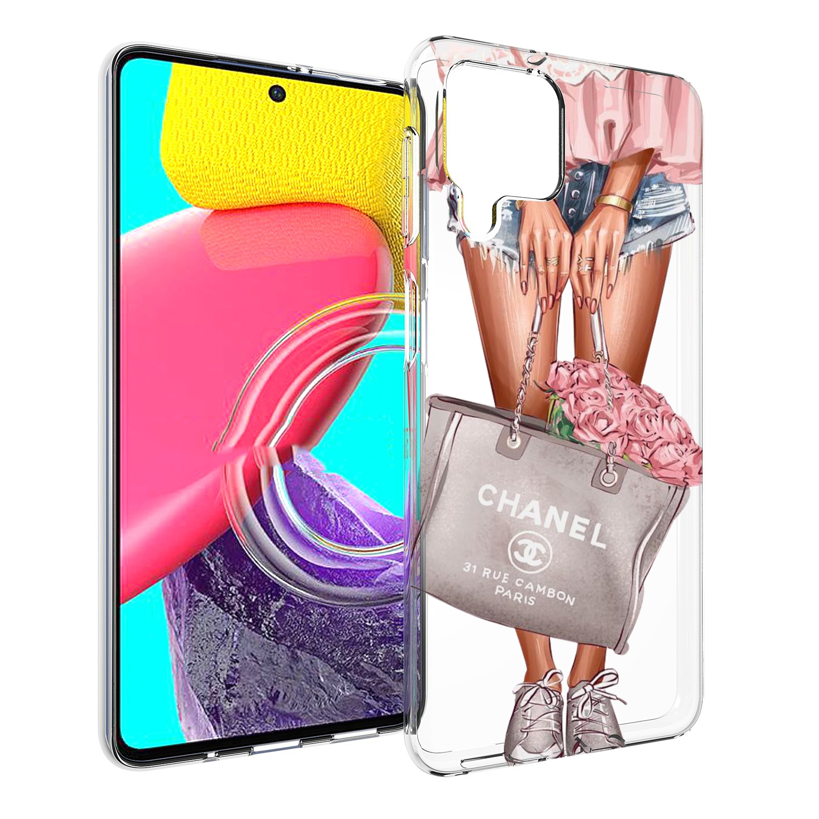Чехол MyPads Сумка-с-цветами женский для Samsung Galaxy M53 (SM-M536)