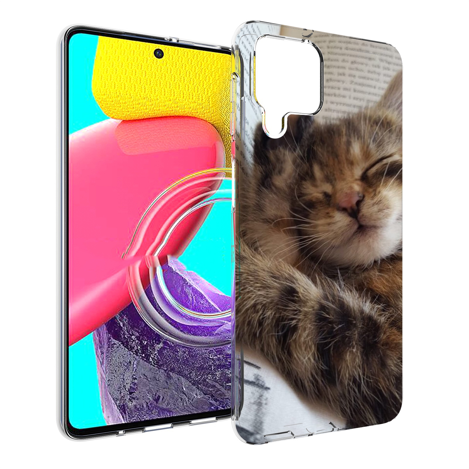 

Чехол MyPads Спящий-котенок для Samsung Galaxy M53 (SM-M536), Прозрачный, Tocco