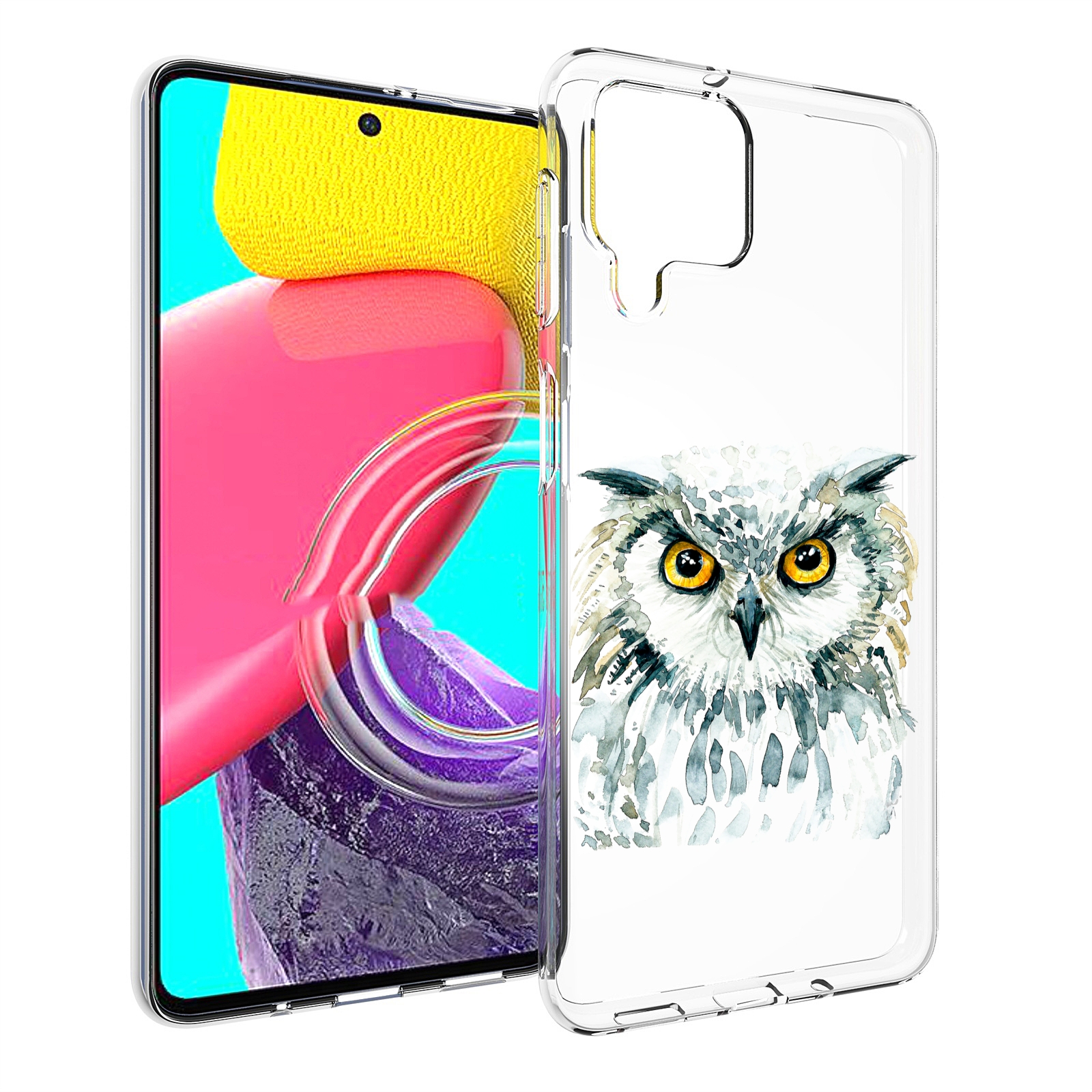 

Чехол MyPads Серьезная сова для Samsung Galaxy M53 (SM-M536), Прозрачный, Tocco