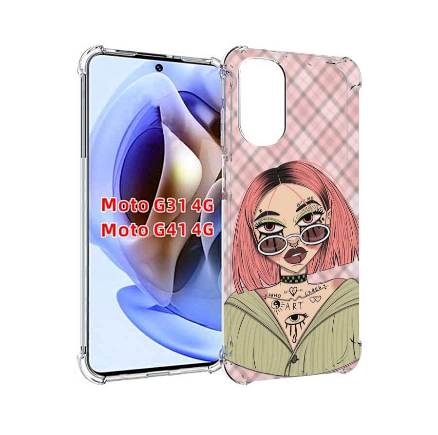 

Чехол MyPads бунтарка-девочка для Motorola Moto G31 4G / G41 4G, Прозрачный, Tocco