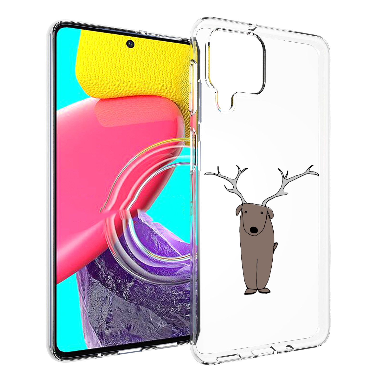 

Чехол MyPads Собака олень для Samsung Galaxy M53 (SM-M536), Прозрачный, Tocco