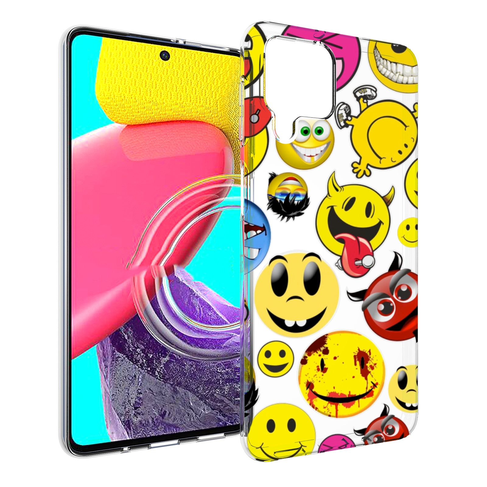 

Чехол MyPads Смайлики для Samsung Galaxy M53 (SM-M536), Прозрачный, Tocco