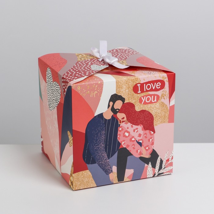 

Коробка складная Дарите Счастье LOVE, 18 х 18 х 18 см, Разноцветный, Подарочная упаковка 14 февраля