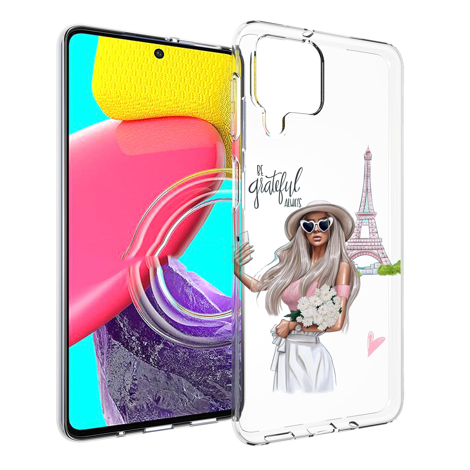 

Чехол MyPads Селфи-в-Париже женский для Samsung Galaxy M53 (SM-M536), Прозрачный, Tocco