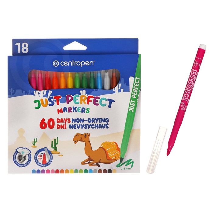 

Фломастеры Centropen Perfect, 18 цветов, Разноцветный, Perfect