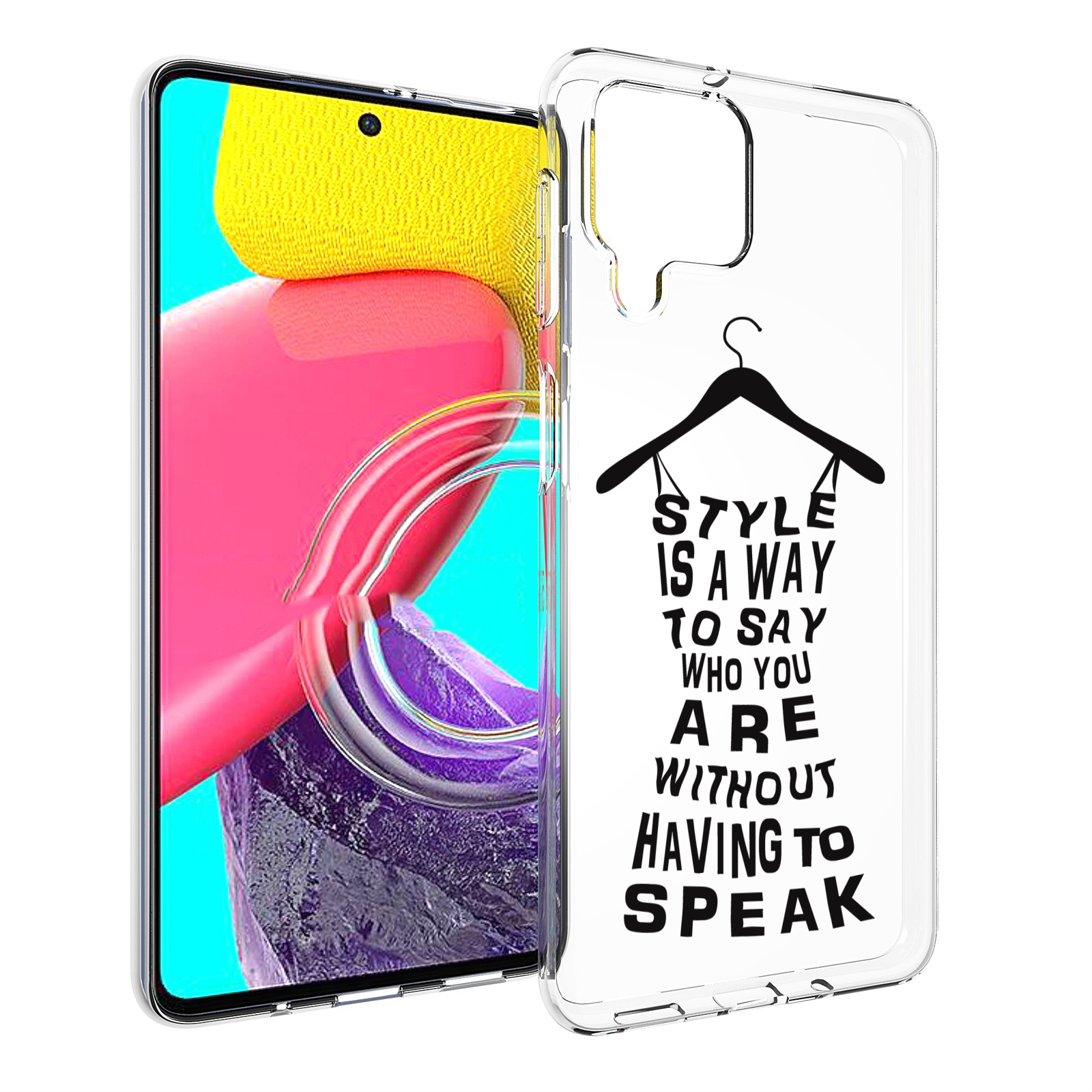 

Чехол MyPads Сарафан-из-слов для Samsung Galaxy M53 (SM-M536), Прозрачный, Tocco