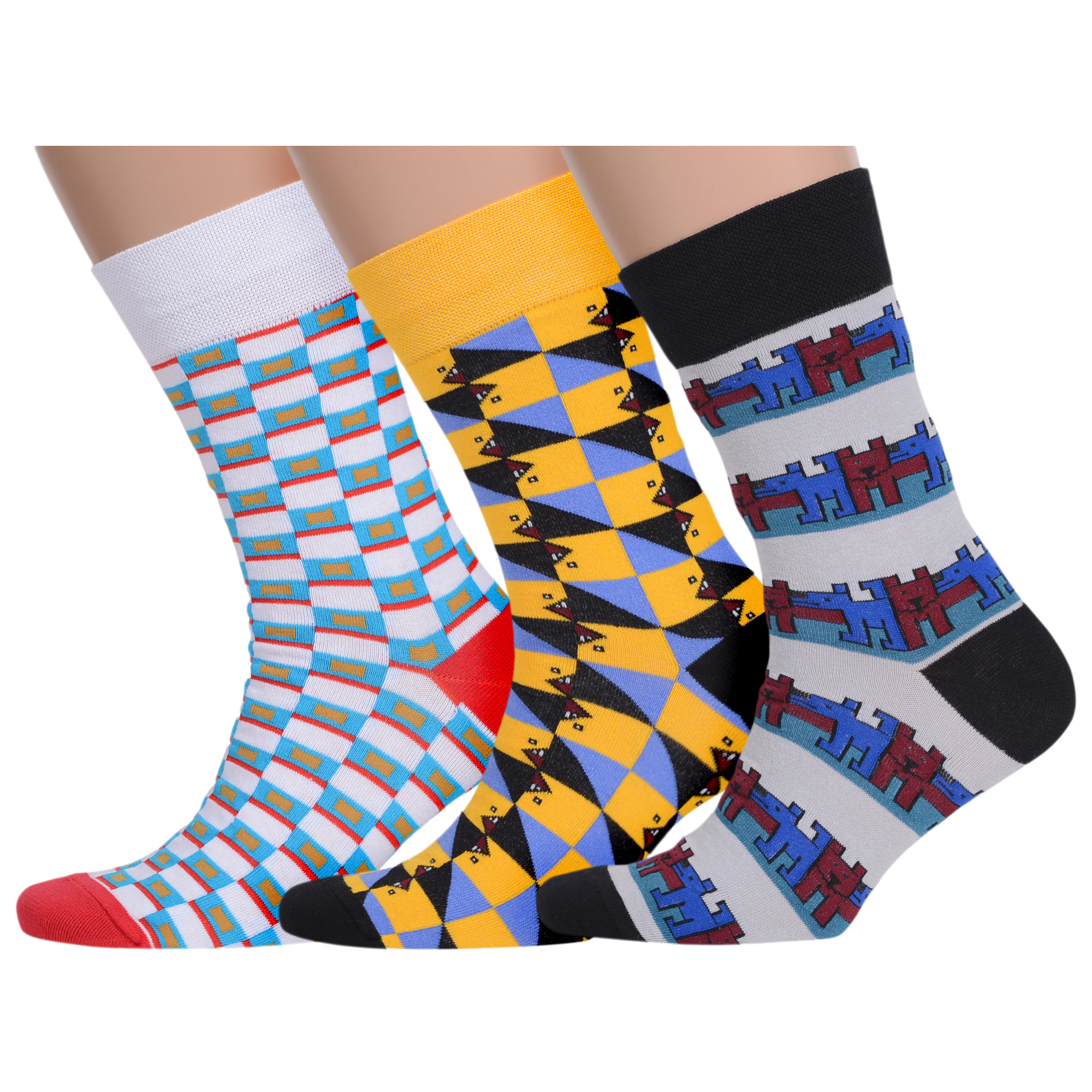 

Комплект носков мужских MoscowSocksClub msk3-М38 разноцветных 27, msk3-М38
