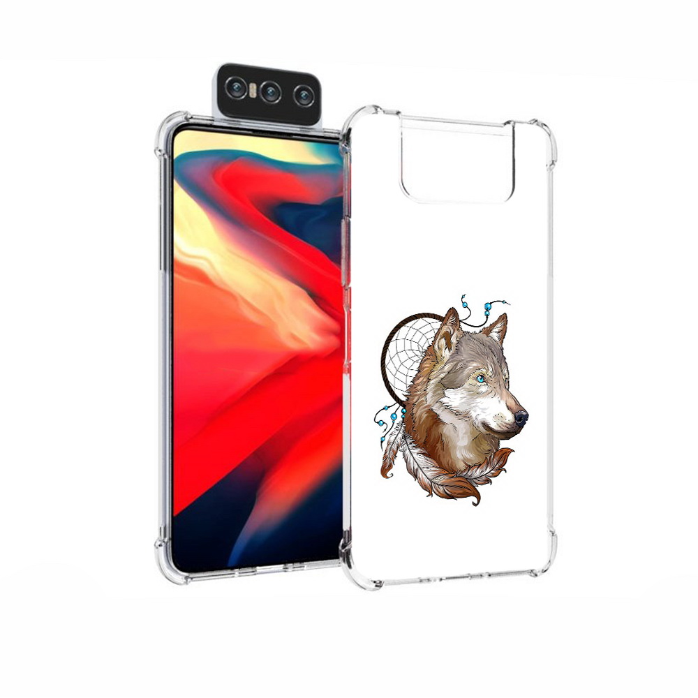 

Чехол MyPads Tocco для Asus Zenfone 7 (ZS670KS) волк и ловец снов, Прозрачный, Tocco
