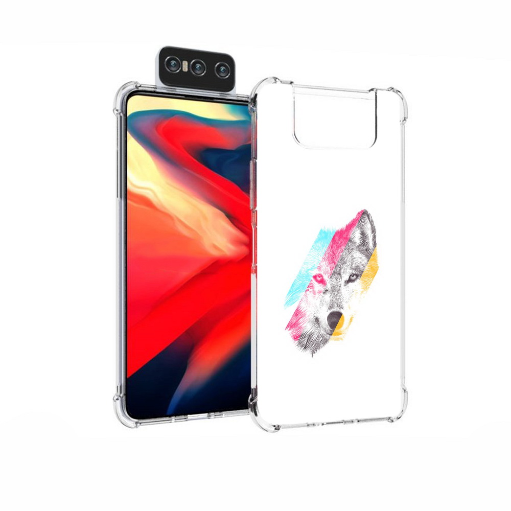

Чехол MyPads Tocco для Asus Zenfone 7 (ZS670KS) волк градиент, Прозрачный, Tocco