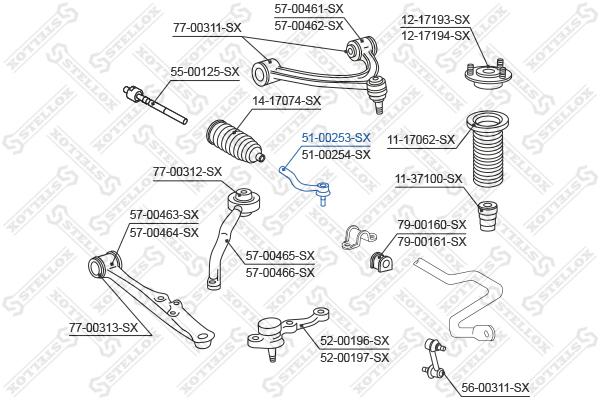 

Наконечник рулевой Stellox 5100253SX