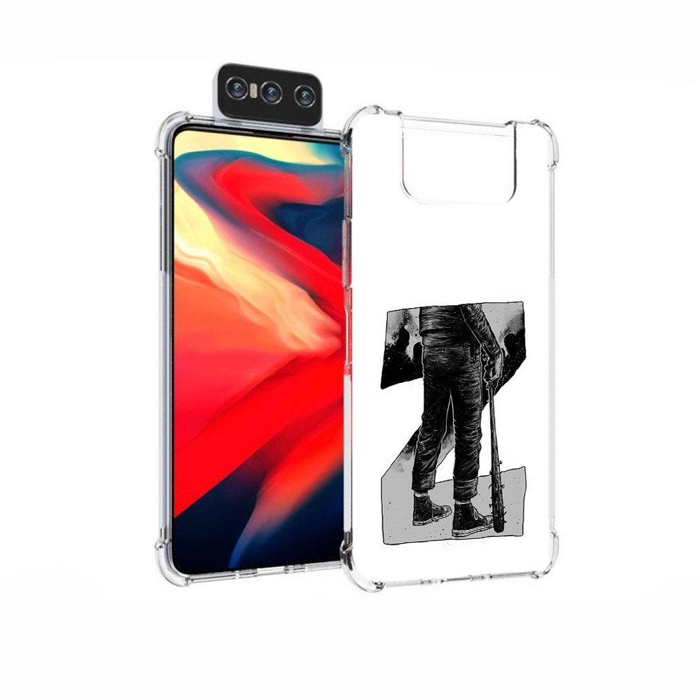 

Чехол MyPads Tocco для Asus Zenfone 7 (ZS670KS) воин черно белый, Tocco