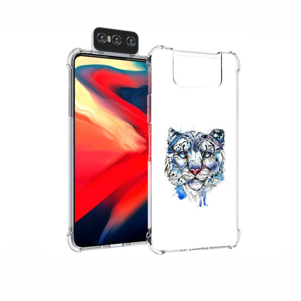 

Чехол MyPads Tocco для Asus Zenfone 7 (ZS670KS) водяной тигр, Прозрачный, Tocco